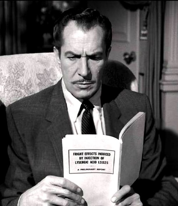 The Tingler (1959) staring Vincent Price was the first major film to depict LSD use. Some cinema chairs had vibrators built into them to tingle the unsuspecting audience at key points.