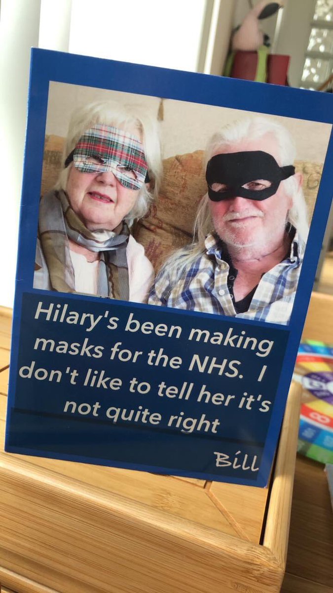 lcwilloughby's tweet photo. I think making this birthday card kept my mum and her partner busy during #lockdown 😂 #PPE #masks #superheros https://t.co/69kQB348gF