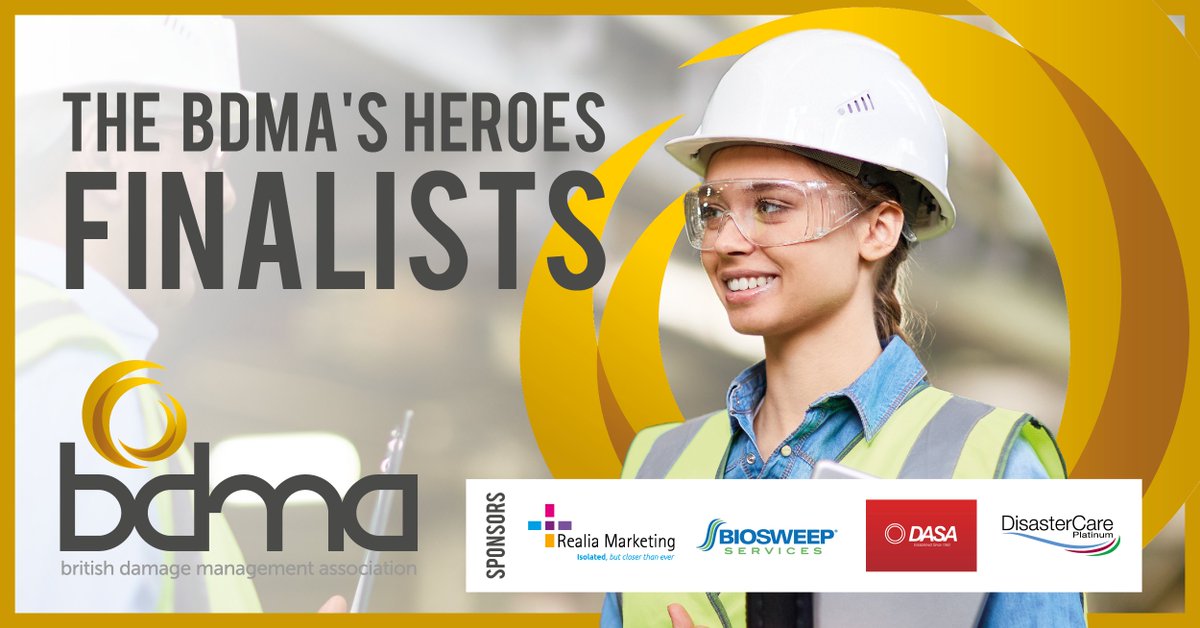 TheBDMA's tweet photo. Introducing the BDMA’s heroes! After careful consideration, we’re delighted to announce our finalists for this award - see our LinkedIn page for the list and finer details: https://t.co/g7EJHQDgGK #Coronavirus #DamageManagement #DamageRestoration #Insurance #InsuranceIndustry https://t.co/tbPCBiuuA5