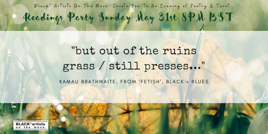 Come and hear the poems from our competition winners + more besides #ReadingsParty this Sunday ft international guests &amp; group tarot reading <a href="/FreeWordCentre/">Free Word</a> @nikeshshukla <a href="/UrbanWordCollec/">Urban-Word-Collective</a> <a href="/ApplesAndSnakes/">Apples and Snakes</a> <a href="/Vanessa_Kisuule/">Vanessa Kisuule</a> <a href="/akalamusic/">Akala</a> eventbrite.co.uk/e/readings-par…