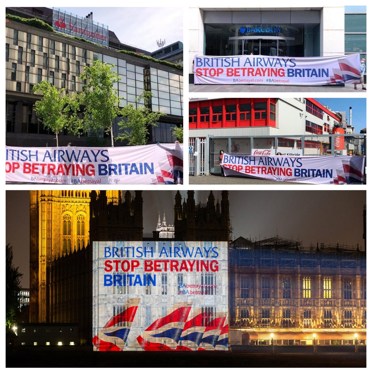 WorkerStrikeBck's tweet photo. To the board of directors of #IAG We will continue to expose @British_Airways #fireandrehire plans throughout GB. We are beginning to speak to your corporate clients @CocaCola_GB @santanderuk @Barclays - News is out all over the land #BAbetrayal #WednesdayWisdom https://t.co/iesyNVU5Rr