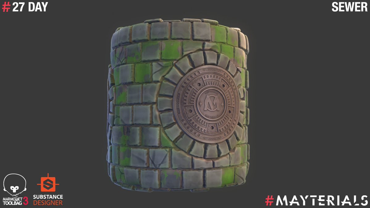 BastiJP_3D's tweet photo. Went with something super obvious for today's #Mayterials2020 prompt😂

Sadly I'm running on limited time again today ... else I would polish this one up a bit more.

#SubstanceDesigner #Mayterials #gameart https://t.co/sk2v6bhbIi