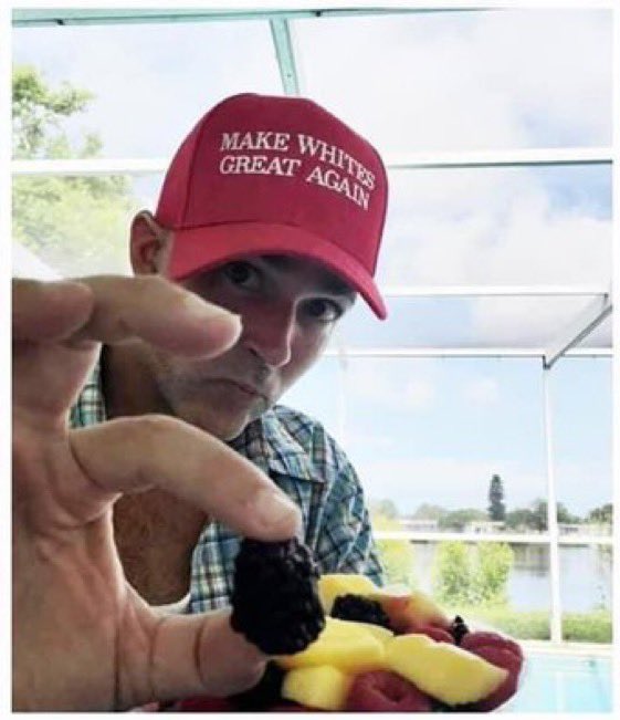 This photo of the guy in the maga hat that keeps getting passed around is NOT the cop that killed that man. It’s a professional troll named Jonathan Lee Riches. HuffPo even did an article about him in 2019 (in Rosie’s thread below).  https://twitter.com/almostjingo/status/1265626126199582721