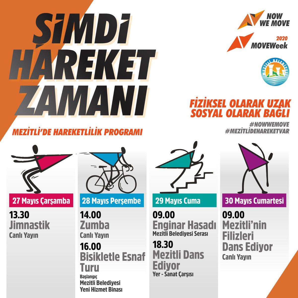 NesetTarhan's tweet photo. Şimdi Hareket Zamanı 🚲💃

Mezitli’de Hareketlilik Programı ⬇️

#moveweek2020  #nowwemove #mezitlibelediyesi #mezitlihareketlilikhafta https://t.co/z28wib560a