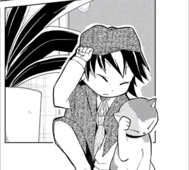 “ วา — คดีที่ต้องไปสืบทั้งหลายเนี่ยเยอะแยะจนพาลทำให้ไม่ค่อยมีเวลามาที่นี่เลยน้า ฮื่มมมมมม — ขยับตัวม่ายหวายแล้วอะ (  ´-`) ” 

ปาดเหงื่อที่ความจริงแล้วก็ไม่มีหรอก แต่เพราะเห็นเจ้าวิฬาร์สามสีทำเลยทำบ้างเท่านั้น