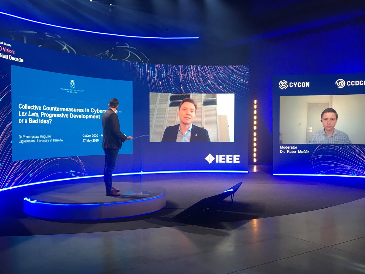 ccdcoe's tweet image. &apos;We are not there yet&apos; says @Roguski_P on collective countermeasures in cyberspace. #IL could develop to incl new cyber-specific collective interest norms. Read more about recent debate on collective countermeasures in his #CyCon2020 paper published by @ccdcoe