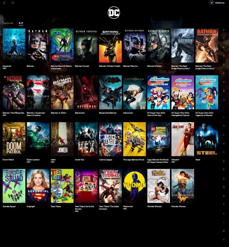 X 上的 DC Brasil：「Alguns dos filmes e séries da DC disponíveis no catálogo da HBO  Max. #HBOMax @HBOMaxBR  / X