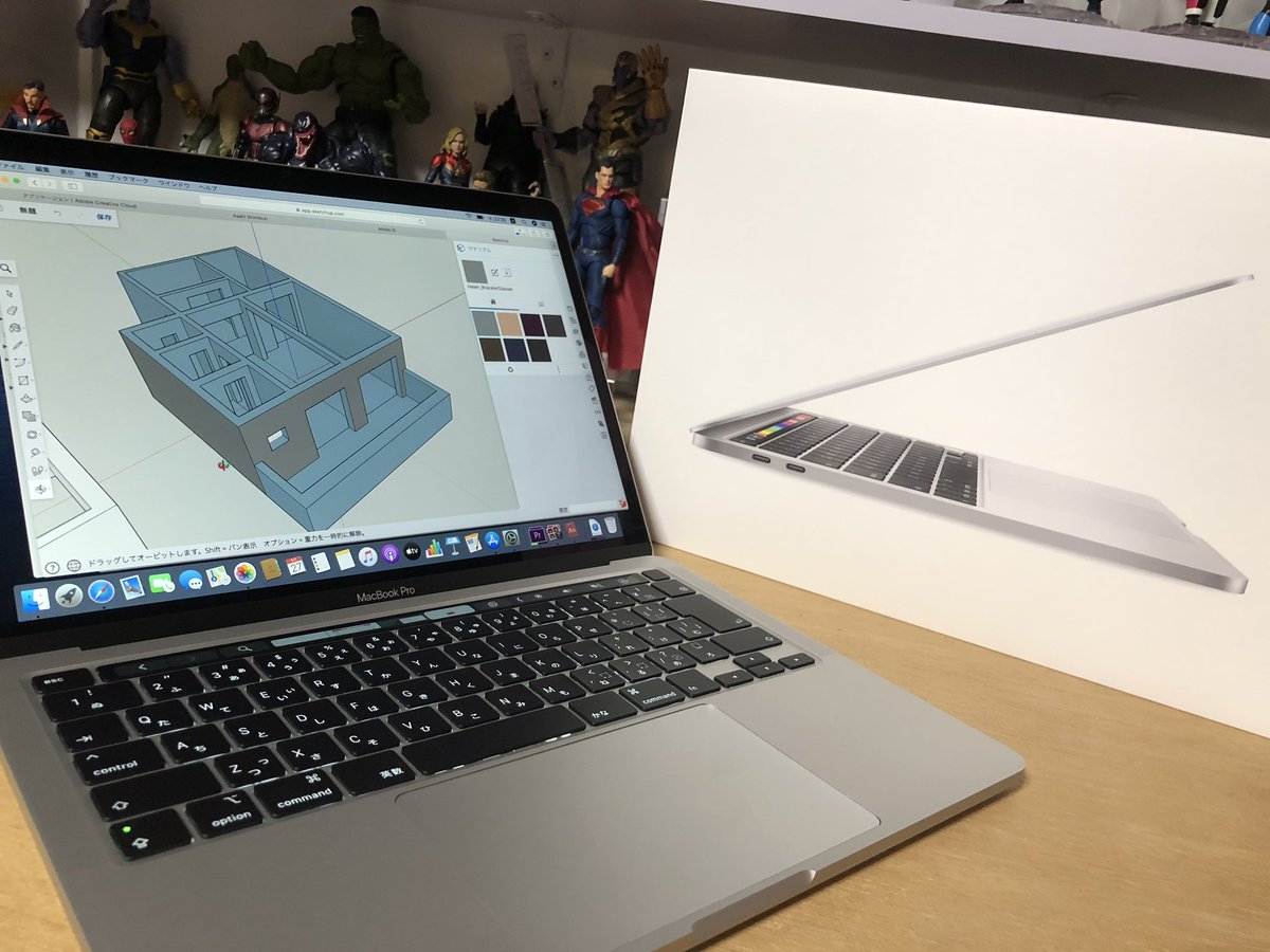 みっちー フォロバ100 على تويتر Macbook Pro 13 3inch 購入しました これからは本格的にジオラマ制作 コマ撮り イラストをやっていきたいです ㅂ まだマウスがないからトラックパッドだけで簡単に自分家の間取りを3dにしてみました ᴗ