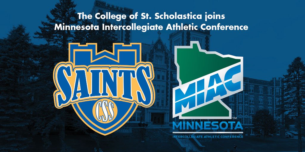St. Scholastica's <a href="/CSSSaints/">St. Scholastica Athletics</a> will become a member of the Minnesota Intercollegiate Athletic Conference! <a href="/MIACathletics/">MIAC</a> and its member colleges align with our mission and values, and this will be a great fit for our scholar-athletes. #SaintsRiseUp csssaints.com/miac21
