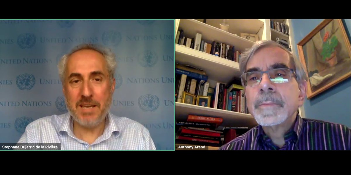 "If there were ever a time when we need strong multilateral institutions to face a challenge that does not care about national sovereignty, the time is now."  @StephDujarric to  @arenda on the  @UN in the time of  #COVID19  @georgetownsfs  @GUAlumni