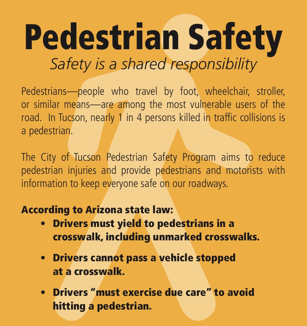 Tucson Fire Department on Twitter "USE CROSSWALKS AND STAY SAFE! 🛑