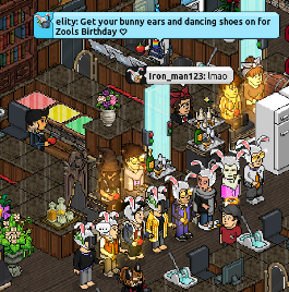 Interpol_Habbo's tweet photo. Bunny dance party in base! 🐇 🥳Happy birthday to our dear founder, zooleisk2!! 🥳🎉🐇
#Habbo #InterpolHabbo #INTHabbo #Interpol #Habbojob #Habboagency #Happybirthday @zooleisk https://t.co/EV3YNAJ3Hy