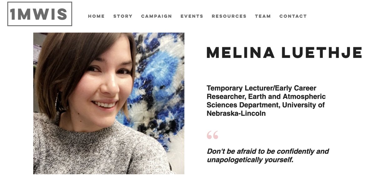 THREAD 12/100Hey Melina Luethje -a temporary lecturer & early career researcher - who researches a type of algae called diatoms & teaches introductory geology. She reminds us its important to have a life outside of work & we agree!Ft & thx  @phdgoddess  http://www.1mwis.com/profiles/melina-luethje