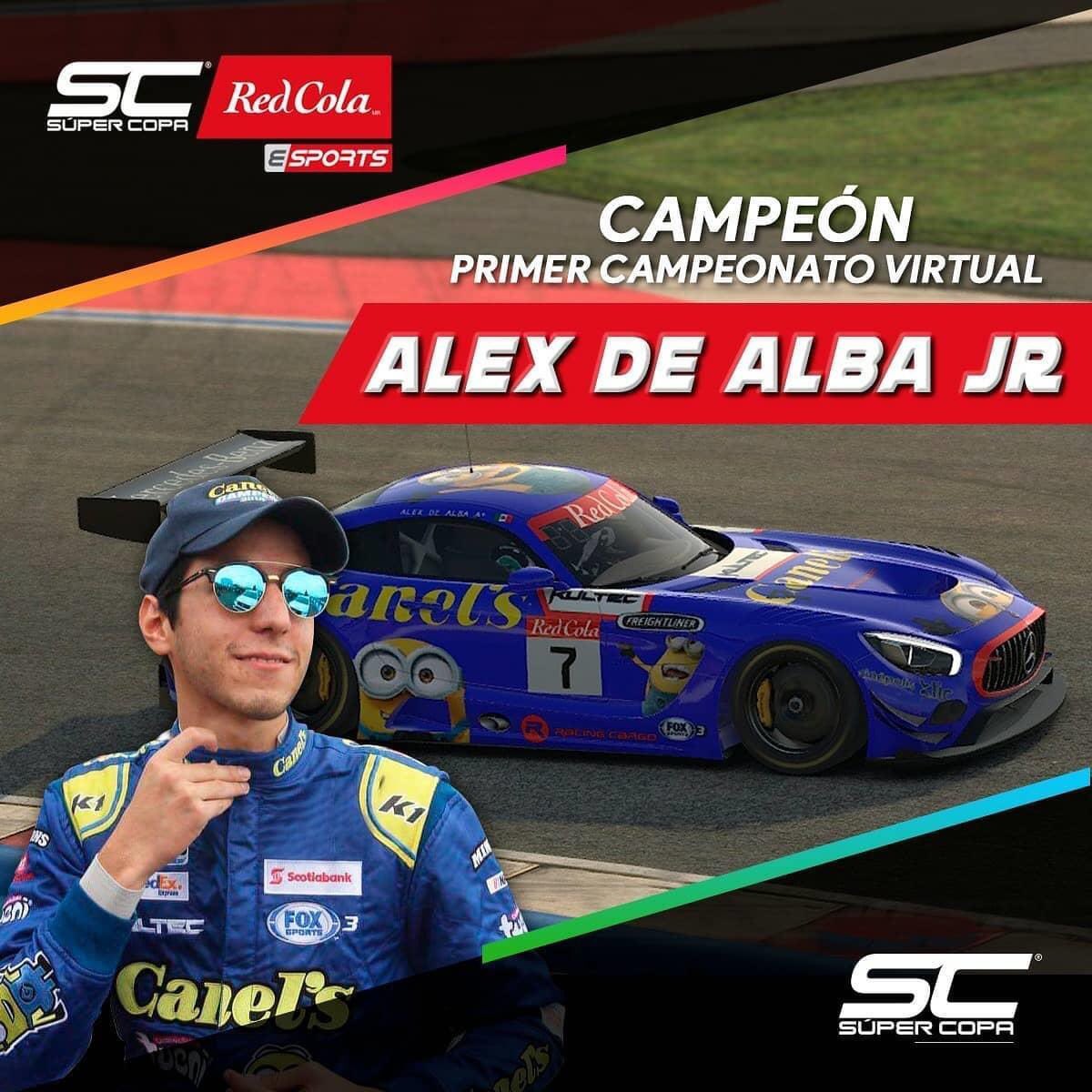 SuperCopaMex's tweet photo. ¡CAMPEONES!
Después de siete carreras casi perfectas, @aam1497 logra coronarse como el primer campeón de #SuperCopa #ESportsRedCola. ¡FELICIDADES ALEX! https://t.co/pZEwzN0zR2