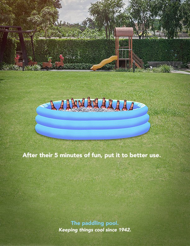 @OneMinuteBriefs Couldn't find the exact year, but it's thereabouts! #PaddlingPools #advertising #creative