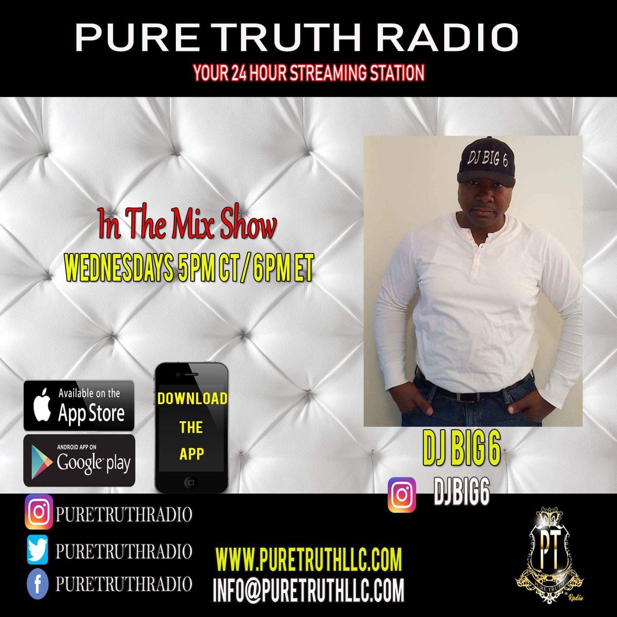 KayeThe_Truth's tweet photo. Catch Pure Truth DJ Big 6 today on Pure Truth Radio - South Carolina - We The Hottest @djbig6 #djbig6 #wethehottest #puretruthllc #puretruthradio #dmv #producer #music #radio #club #party #radio #art #artist #pop #hiphop #puretruthdjs https://t.co/AoGzeBzIRL