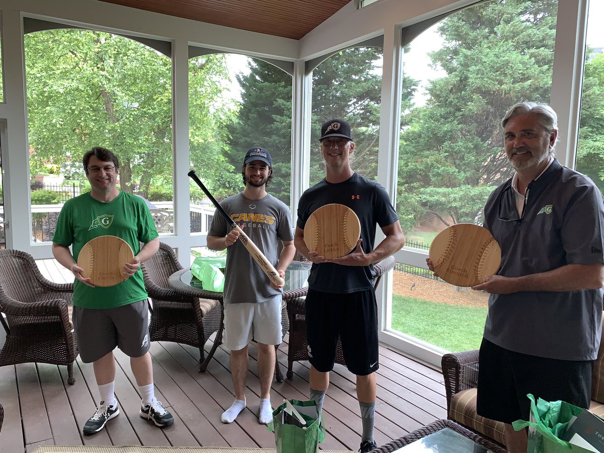 So great to see my coaches as they stopped by to drop off my Senior Day gifts! They also got a gift from the entire Gibbons baseball family thanking them for all their time and hard work. #gocrusaders #gibbonsbaseball <a href="/Baseball_cghsnc/">Gibbons Baseball</a>