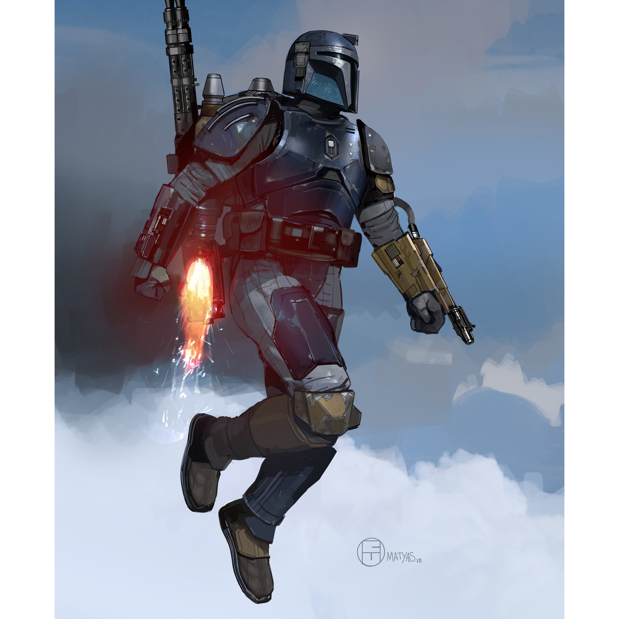 the mandalorian heavy gunner