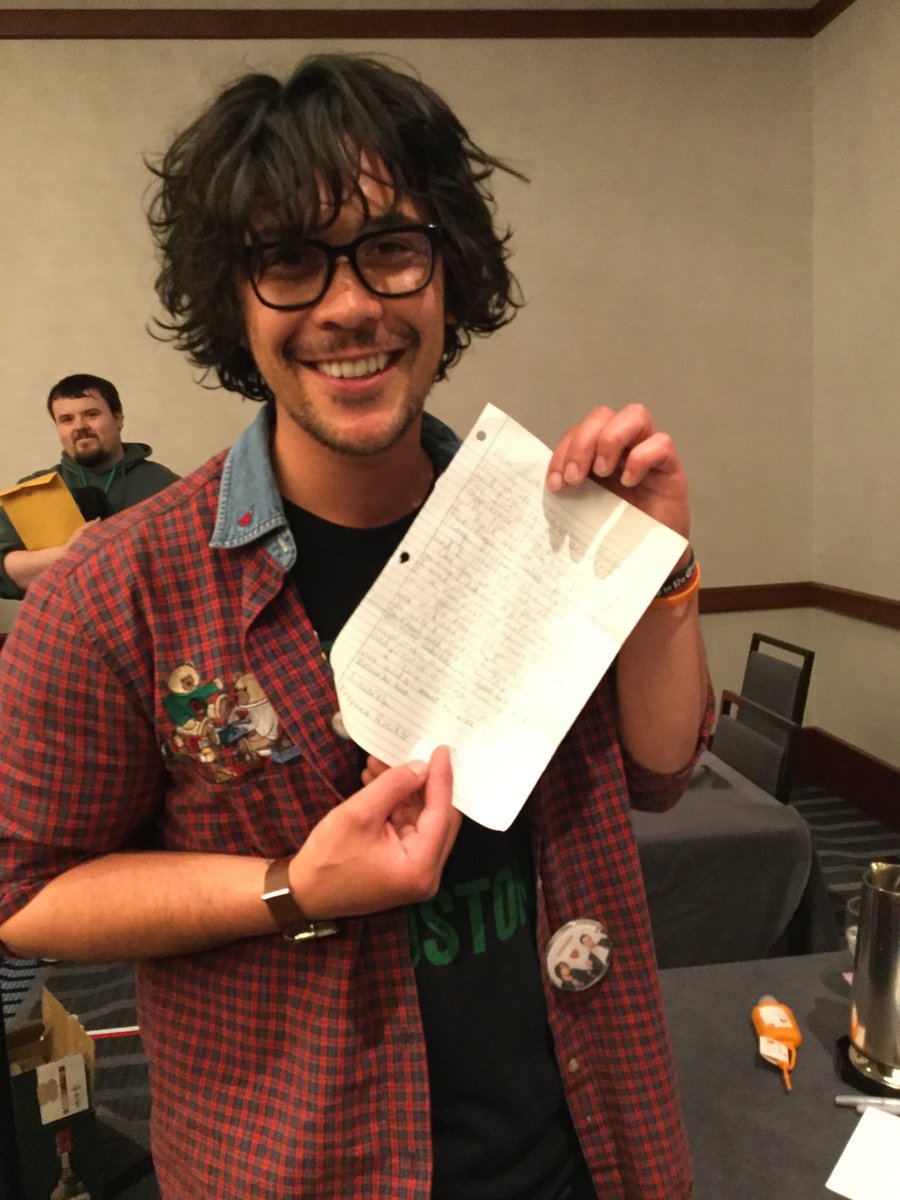 A student of mine wrote Bob a letter, and he stopped and read it, and when he got to the end, he said, “Aww, she wants to give me a  #Bellarke hug.”
