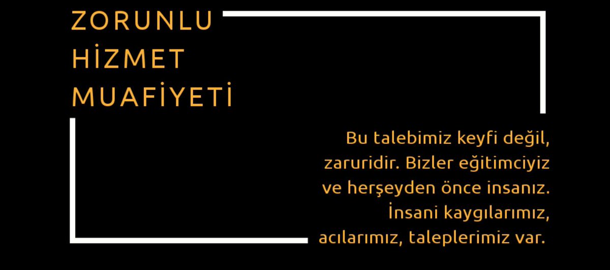 Zorunlu hizmete muafiyet bekliyoruz lütfen sesimizi duyun 🙏🏻<a href="/ziyaselcuk/">Ziya Selçuk</a> <a href="/tcmeb/">Millî Eğitim Bakanlığı</a> <a href="/RTErdogan/">Recep Tayyip Erdoğan</a> <a href="/tcmeb/">Millî Eğitim Bakanlığı</a> <a href="/mebpgm/">Personel Genel Müdürlüğü</a> @hmzaydg <a href="/_aliyalcin_/">Ali YALÇIN</a> <a href="/TalipGeylan06/">Talip Geylan</a>