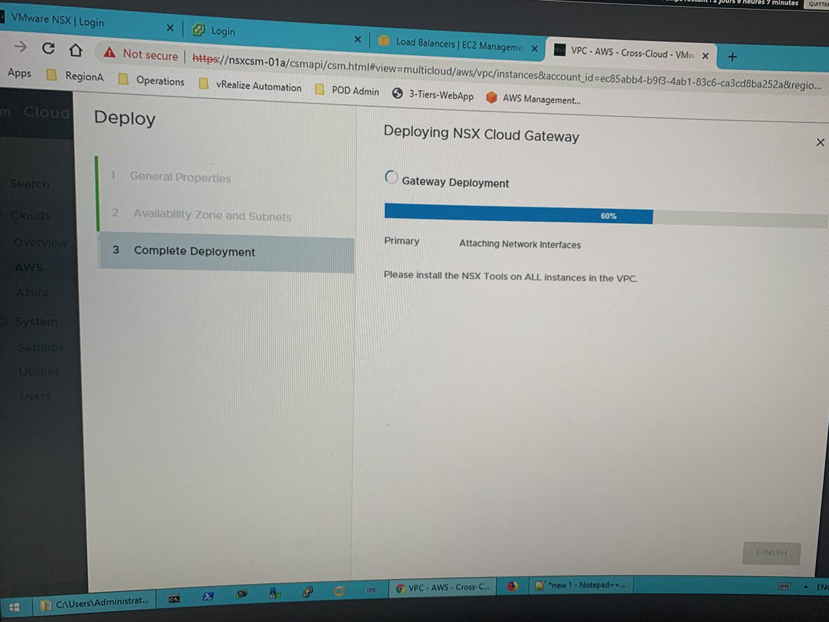 mikael8313's tweet photo. Deploy my first NSX Cloud Gateway. To use NSX Enforced Mode. #RunNSX #NSXCLOUD Love this product ❤️ https://t.co/dHbYCPus2w