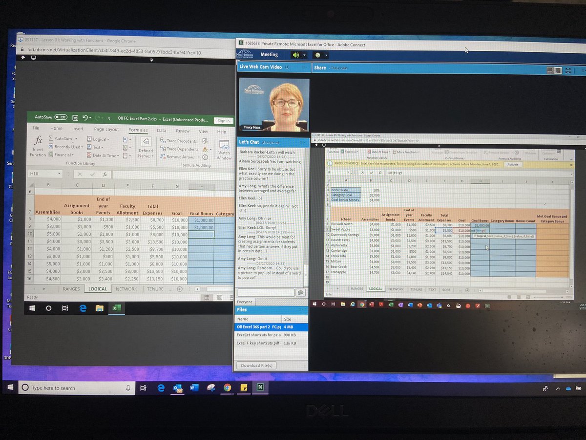 amybytheton's tweet photo. Ranges and limits and functions, oh my! Lucy is snuggling while I stretch my brain this afternoon with @NewHorizonsCLC ‘s Tracy Haas! I will be an excel expert in no time! 🧠 💻 #FCSrising #professionaldevelopment #digitalrockstars @Dr_Rose_RES @RES_Royals https://t.co/t86b7JLRiL