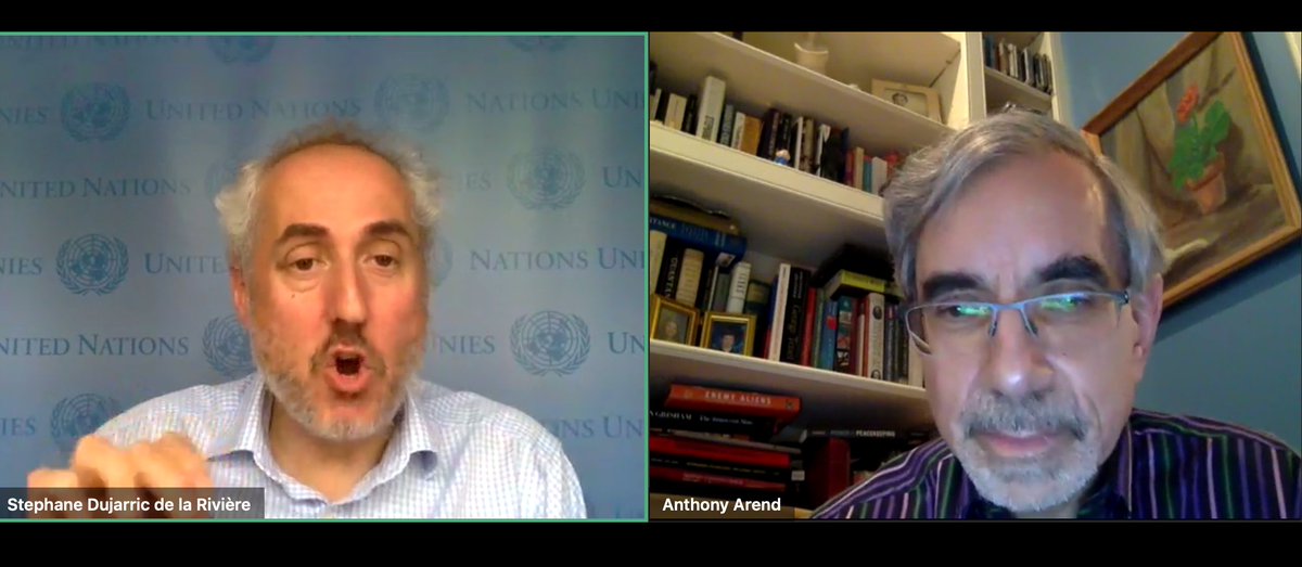 This is the ROI, the bang for the American taxpayer buck: The  @UN (the institution vs. the politically hamstrung Security Council) is doing the protective, preventative work around the world to stop  #COVID19 from spreading. -  @StephDujarric to  @arenda  @georgetownsfs  @GUAlumni