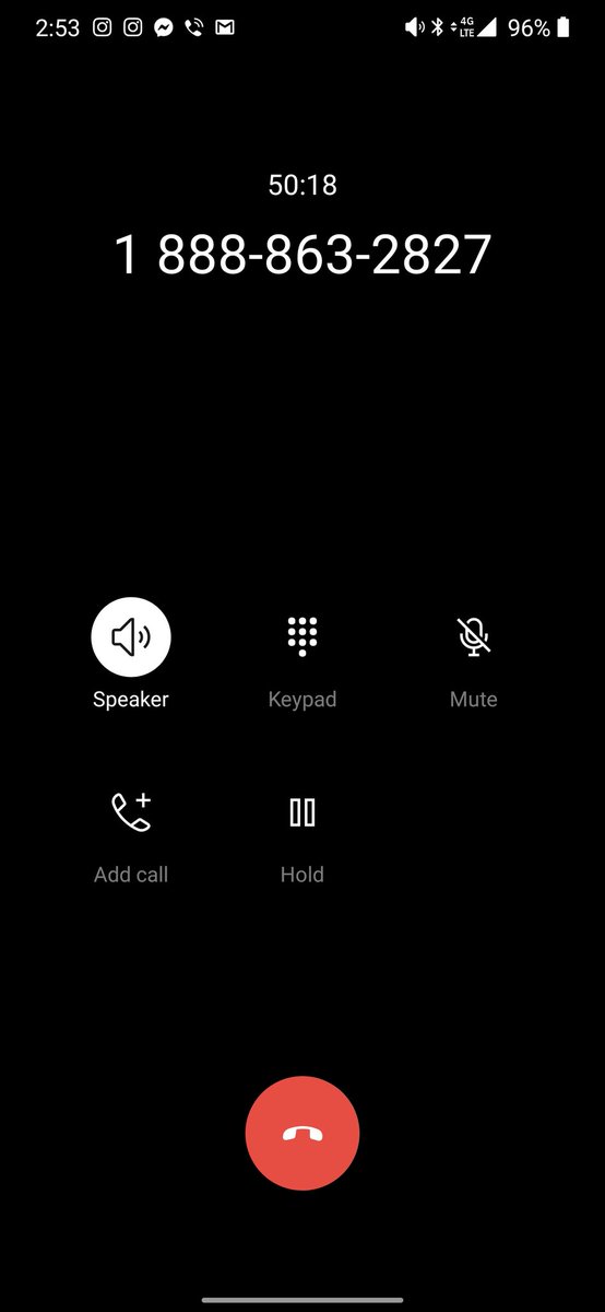 soaringlils62's tweet photo. @nectar Umm.... 50 mins with no answer and then the music stopped. Do something about this please. https://t.co/tyQm50Snil