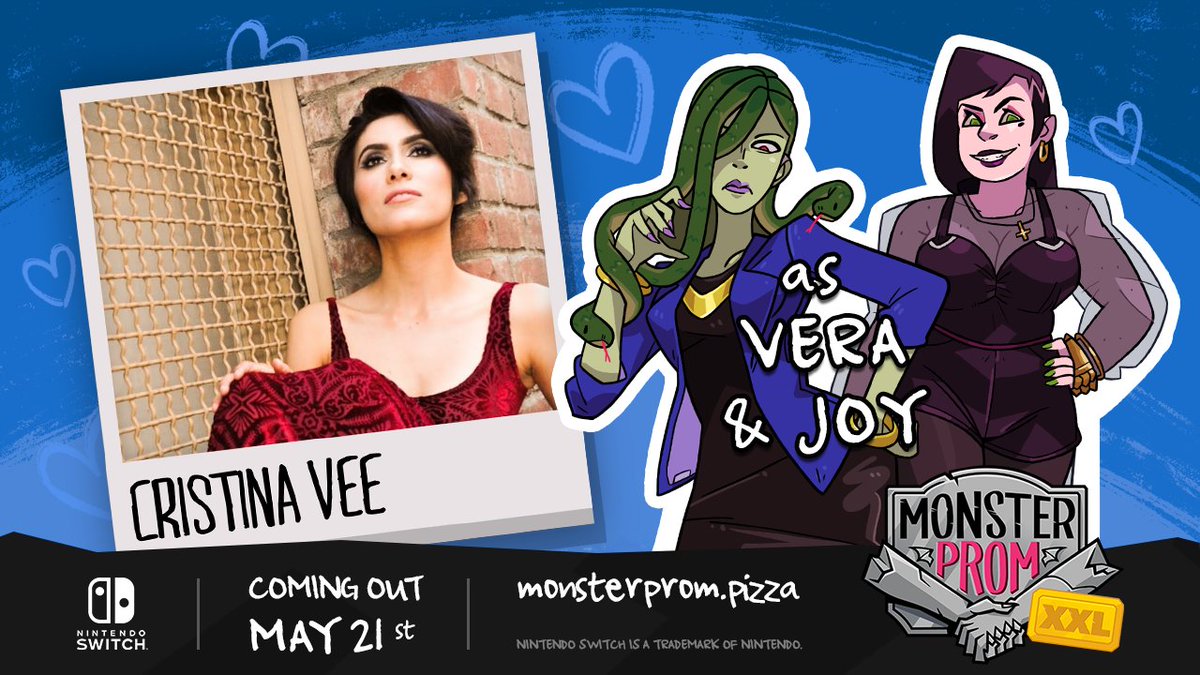 Here’s to  @CristinaVee for voicing two of Monster Prom’s most intense characters - Vera and Joy. Coincidence? We think not! 