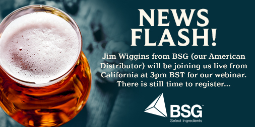 News Flash: Jim Wiggins from <a href="/BSGcraftbrewing/">BSG CraftBrewing</a> will be joining Crisp Master Brewer Carl Heron tomorrow at 3pm BST for our webinar on how to brew the perfect West Coast IPA. There is still time to register: bit.ly/2LKeXoo
#craftbrewing #brewing #crispmalt #crispwebinar