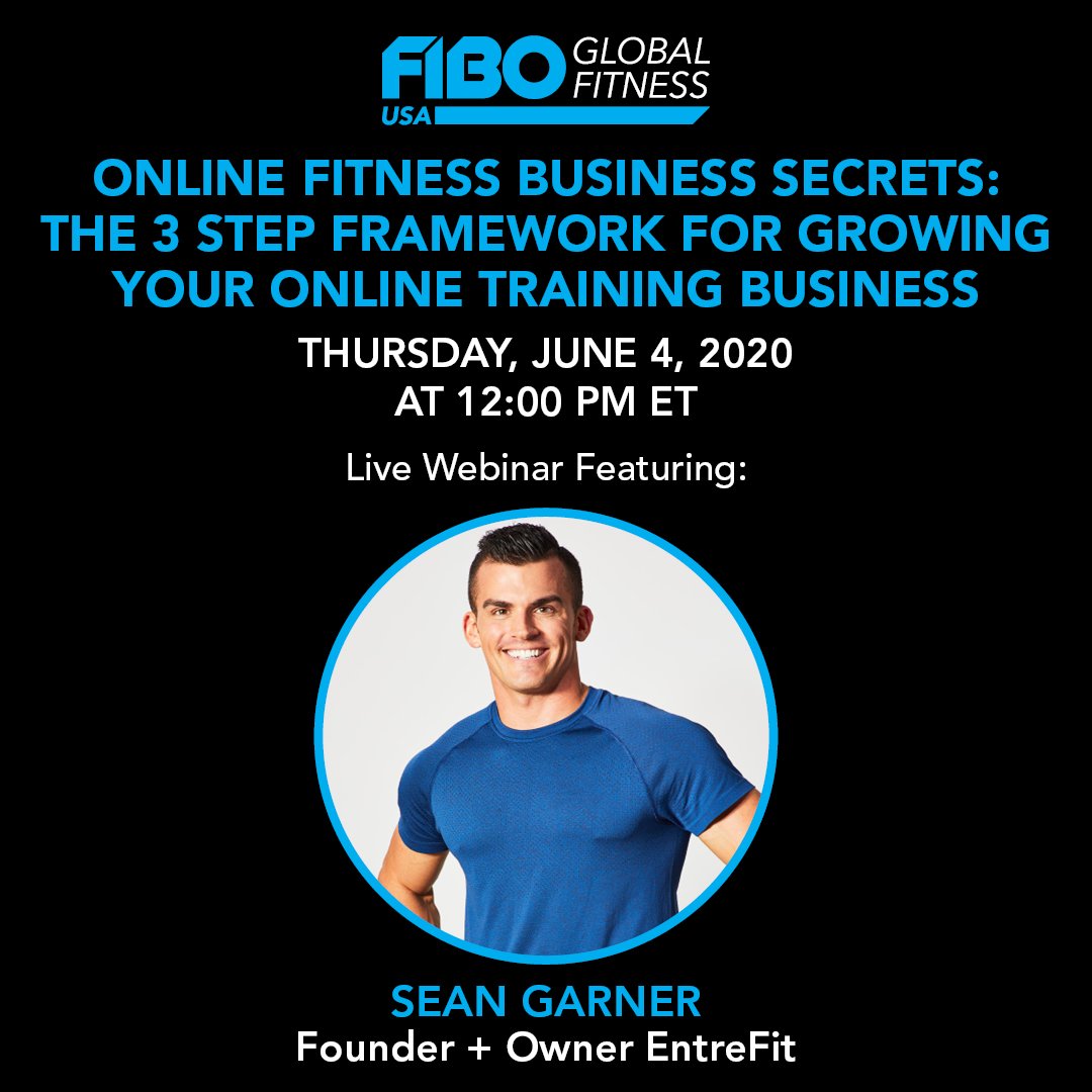 Looking to restructure your business during these uncertain times? Tune in next Thursday to hear from Owner and Founder of EntreFit, Sean Garner, as we discuss the 3 parts to a successful online fitness business. Save your seat: bit.ly/2TIw5iH