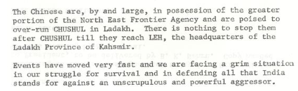 Nehru described how the Chinese were in possession of the greater part of NEFA & were poised to overrun Chushul in Ladakh"There is nothing to stop them till they reach Leh..." wrote Nehru sounding rather helpless at the hands of the Chinese #IndiaChinaFaceOff  #chinaindiaborder