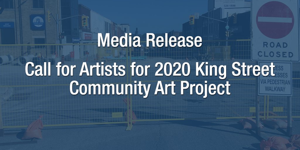 We're looking for artists interested in taking part in the 2020 King St. Community Art Project! The goal? To beautify the downtown during the King St. Rejuvenation Project. For full details and to apply, visit: bit.ly/KingStCommunit… Deadline to apply is noon on Tuesday, June 2.