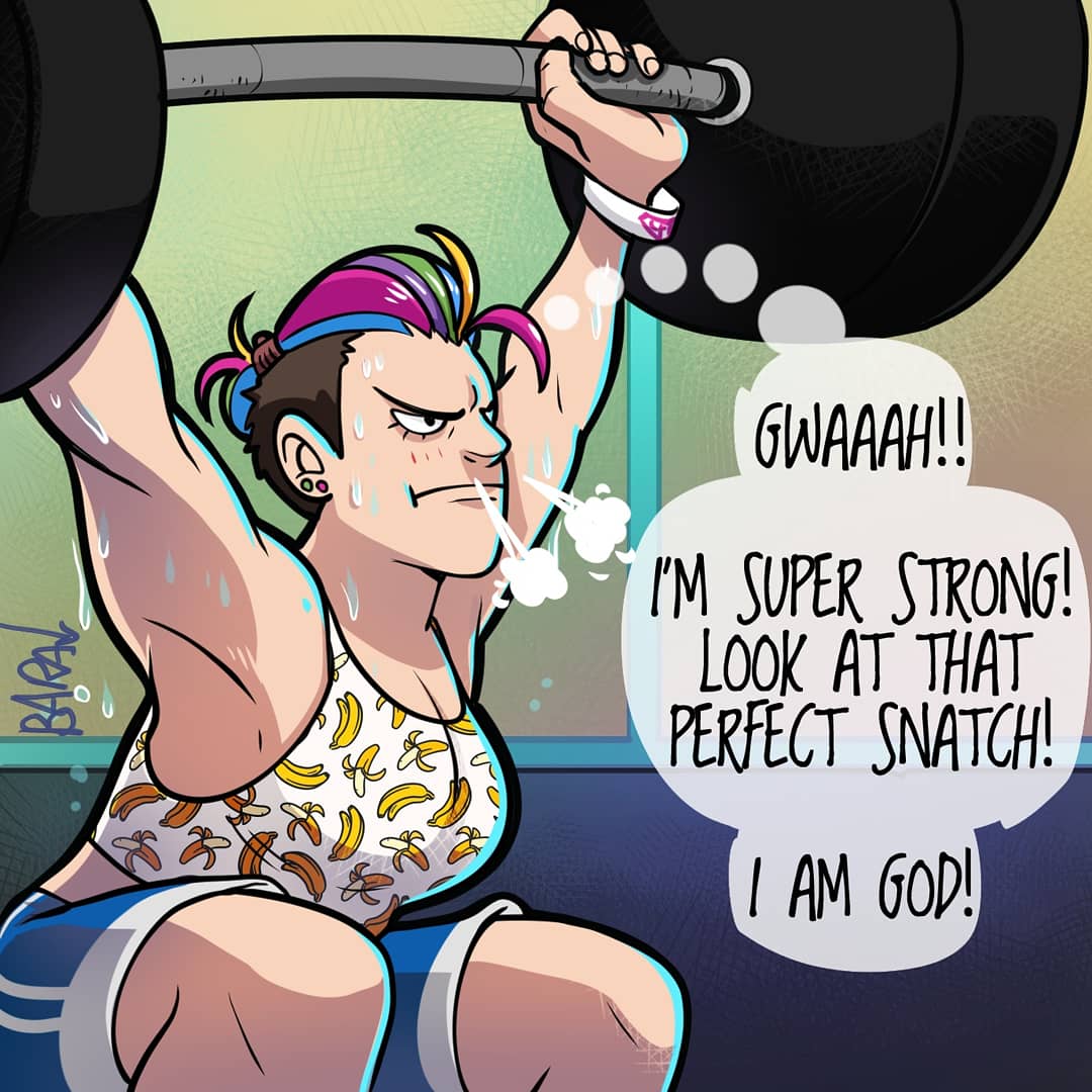 Bara_shark's tweet photo. Wednesday's comic
#comics #comic #comicstrip #vignette #fun #mylife #clipstudio #clipstudiopaint  #color #colorful #coloredhair #rainbow #rainbowhair #crossfit #crossfitmodena @CrossFitModena #squat #snatch #squatsnatch #weightlifting #barbell #expectationvsreality #gym #fitness https://t.co/nLJ1vnnIwY