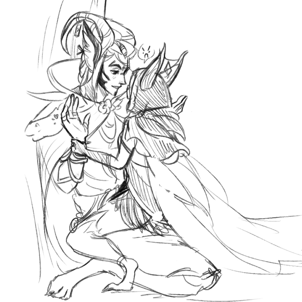 @rxbxlvxt_ I'm Babbit (or Snoot, depending on how you know me), and I mainly draw Xayah and Rakan <3 I do a lot more sketches/concepts than finished pieces, but if you like cuddly, snuggly, sickly-sweet bird content, I'm your gal B)