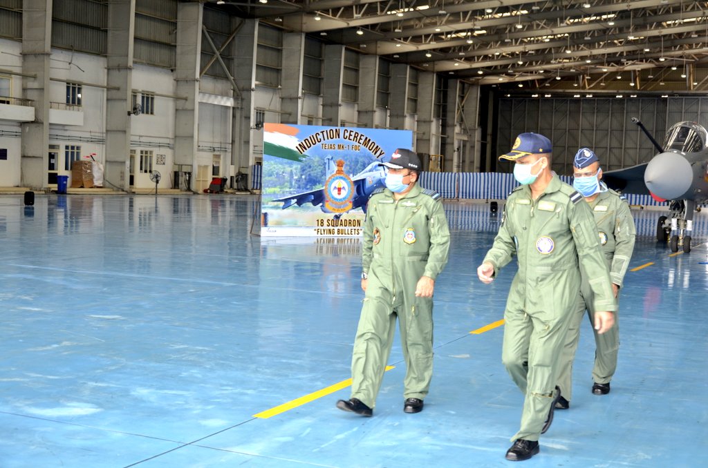 The event was also attended by the AOC-in-C SAC Air Mshl Amit Tiwari and Mr R Madhavan, CMD HAL amongst other distinguished guests from the IAF and ADA. The occasion was a significant milestone in the Tejas programme as it marked the induction of the FOC variant.