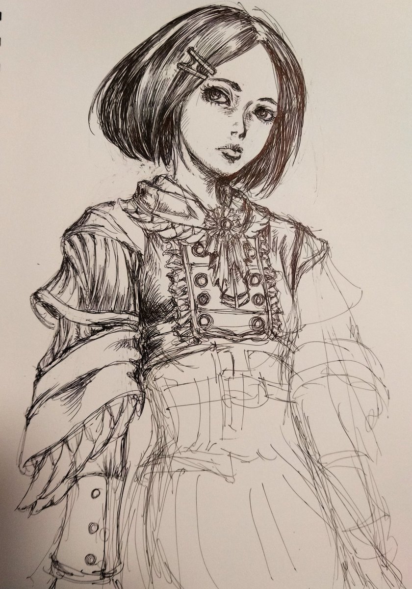進捗悪くてツイートする内容までは出来ませんでした。
なので。。
以前描いたモノです④
主にボールペンで描いてました。
#イラスト
#オリジナルイラスト