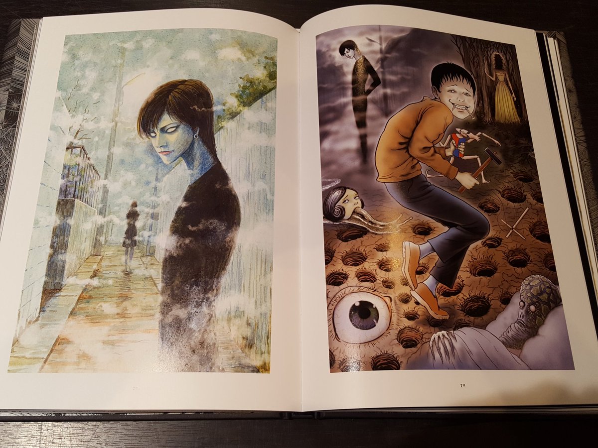 *Ahem!*Junji Ito artbook! Look, it says so right there on the cover!Ito's graphic novels in stock and mostly reviewed:  https://www.page45.com/store/Junjo-Ito.html I suspect instead Jonathan will add the artbook to Art books tonight:  https://www.page45.com/store/art-book.html Either way, I've now got you covered!