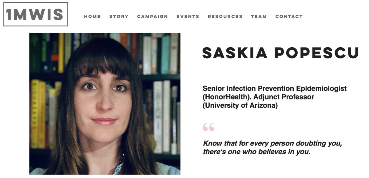 THREAD 3/100Hey Saskia Popescu - a senior infection prevention epidemiologist & adjunct professor - who works to help hospitals prepare & respond to biological threats such as outbreaks like COVID19. We're so here for it!Ft & thx  @SaskiaPopescu  http://www.1mwis.com/profiles/saskia-popescu