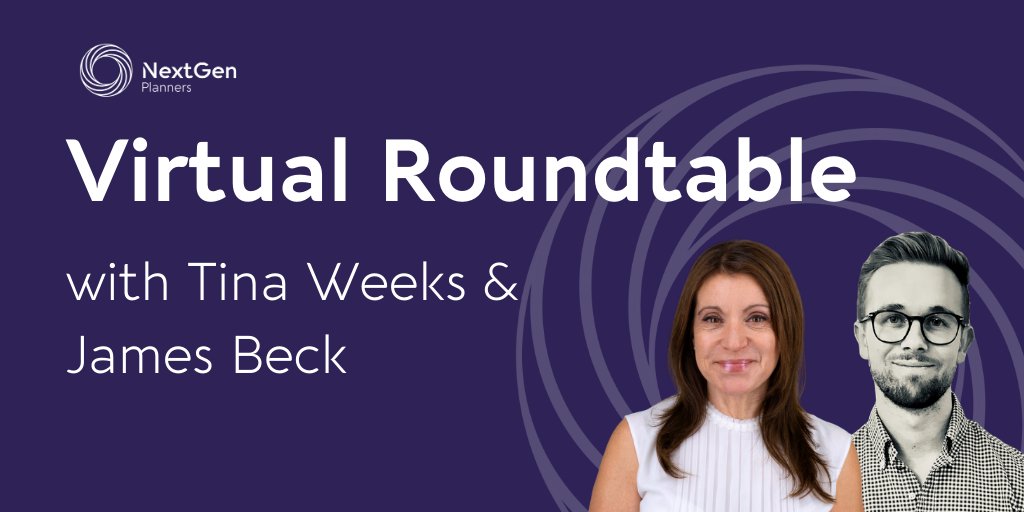 Tomorrow night NextGen member <a href="/Jamesbeck4/">James Beck</a> and Financial Planner <a href="/TheFinanceCoach/">Tina Weeks CFP™ 📚Financial Life Planner</a> are hosting a FREE country-wide virtual roundtable on the relationship based approach to financial planning 👏

📅 28th May 2020
🕖 7:00PM
🎟️ bit.ly/3grYnrb

Limited spaces so be quick!