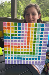 CarpElem's tweet photo. Wow Wednesday!! One of our very own chameleons did this on her own time to practice her multiplication skills. What an inspiration she is! #belikecary #inspiring https://t.co/yRcbfIapxv