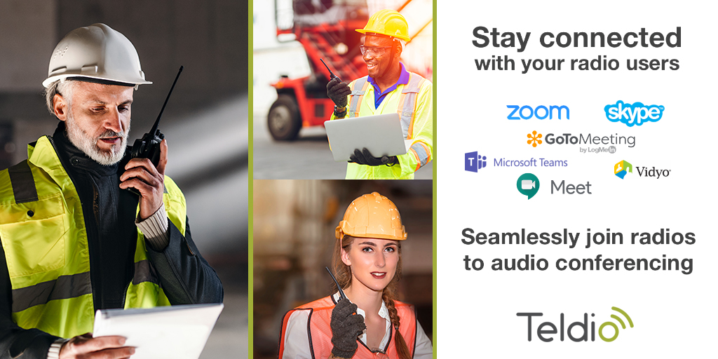 Teldio's tweet photo. Did you know? You can now seamlessly connect radio users to audio conferencing.

✅Same conference invitations
✅Individual radio or group connected automatically
✅Allow radios to join any conference

Connect with us today to learn more: sales@teldio.com https://t.co/YTG3v2hvSz
