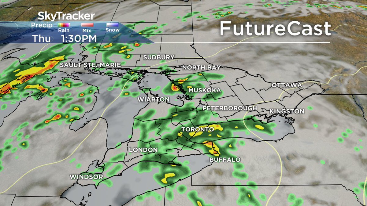 Tropical storm Bertha spun up quickly this morning before making landfall in South Carolina. The system will bring clouds and rain to southern Ontario tomorrow essentially ending the heat wave a day earlier than expected.
