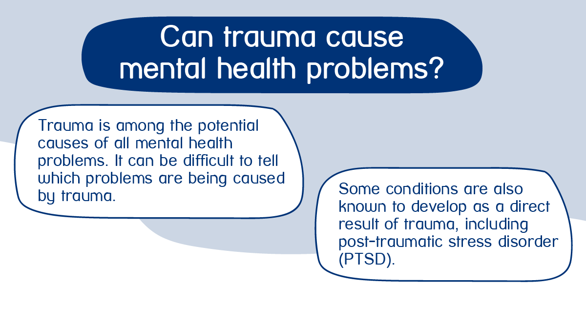 Trauma can sometimes directly cause mental health problems, or make you more vulnerable to developing them. (4/5)