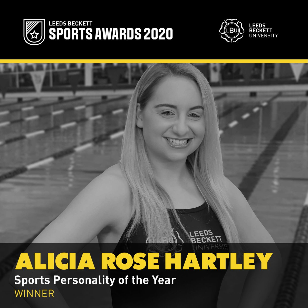 Sports Personality is decided by you, the students of <a href="/leedsbeckett/">Leeds Beckett</a>. With just 3% splitting the top 3 nominees, it was a close contest. But our winner is <a href="/LBUSwimming/">Carnegie Swimming</a>'s <a href="/alicia_rose7/">Alicia Rose</a>, an integral member of the club, always bringing the energy to training and competitions!

💜🐻