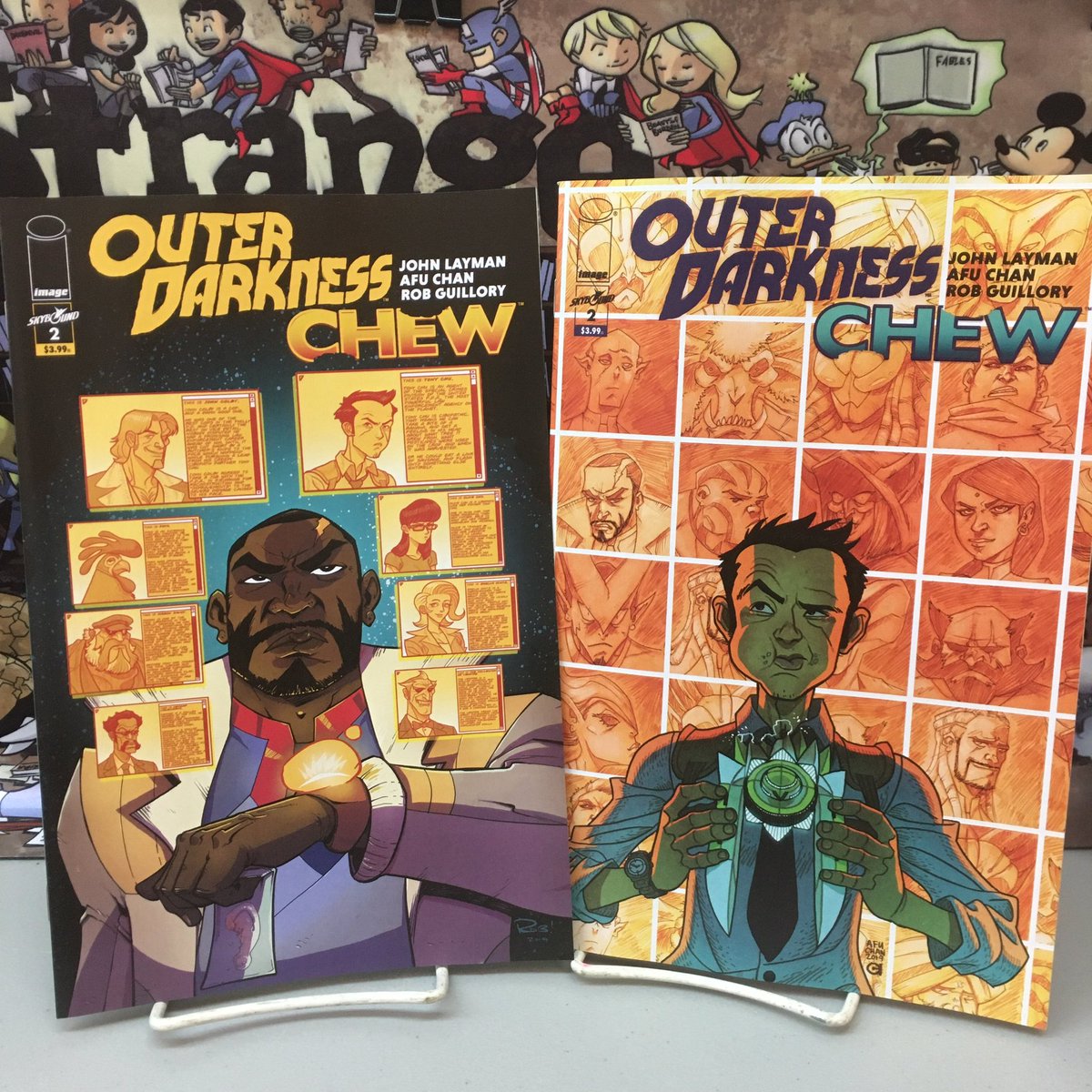 strangeadventrz's tweet photo. Let’s just admit that most comic book crossovers kinda suck—but not this one! #johnlayman, #afuchan, & #robguillory weave together the mythologies of #outerdarkness & #chew in a surprising and highly entertaining fashion! #ncbd #newcomicbookday #readmorecomics #outerdarknesschew https://t.co/EO1jOhF9KI