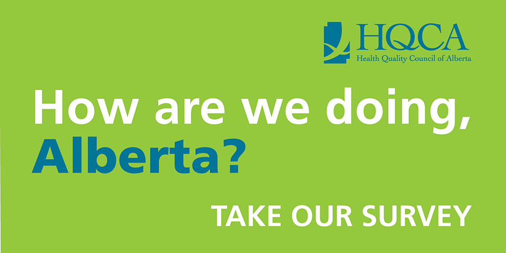 HealthQltyAB's tweet photo. How are we doing, Alberta? 

Take the Health Quality Council of Alberta survey on your experiences during the COVID-19 pandemic, and let us know how it’s going for you. Make your voice heard. #COVID19AB

https://t.co/ntqhmxasnm https://t.co/uuGhyuLvzL
