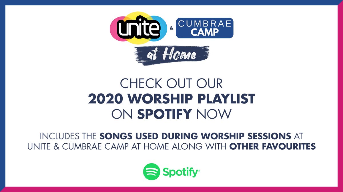 unitebb's tweet photo. We've put together a Spotify playlist containing the songs used during the weekend's worship sessions along with some other favourites - head to https://t.co/MhY78iHbbT to check it out! What are your favourite worship songs at the moment? #UnitedInLockdown #UniteBB #CumbraeCamp https://t.co/xhk5v7utPn