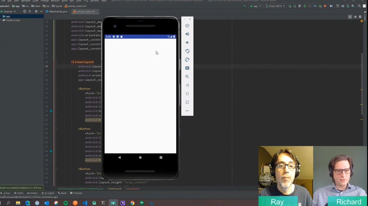 heredev's tweet image. Aaaand we are live with @raymondcamden and @sueselbeckfor  Developer Waypoints Season 3: Episode 3 - Android SDK  t.her.is/2F2y0WX #Twitch #AndroidSDK
