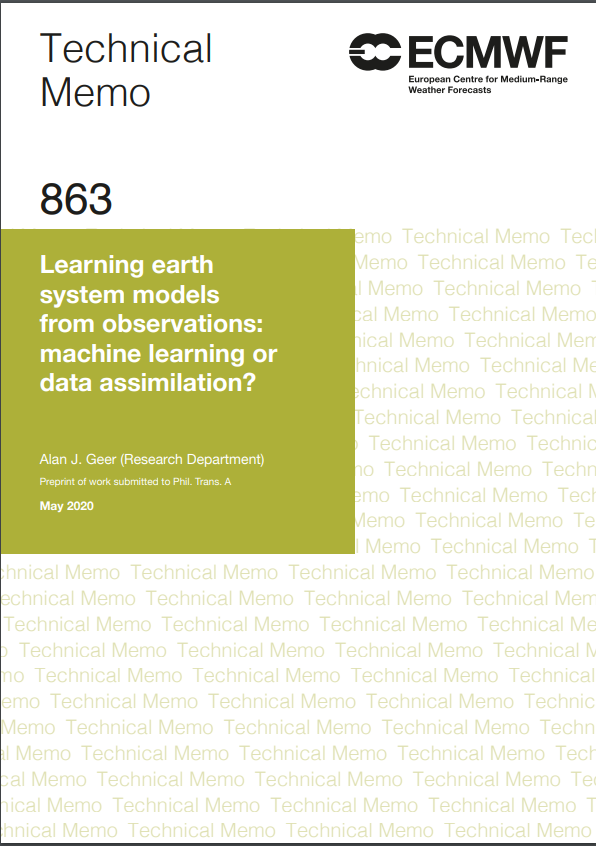 UModigliani's tweet image. Interested to know about equivalence between machine learning and data assimilation? Read the @ECMWF #ECMWFTechmemo #MachineLearning #DataAssimilation ecmwf.int/en/elibrary/19…